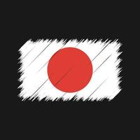 trazos de pincel de bandera de japón. bandera nacional vector