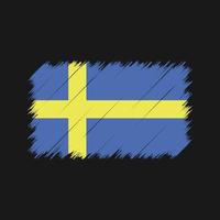 Sweden Flag Brush Strokes. National Flag vector