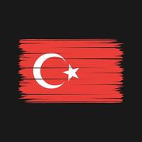 trazos de pincel de bandera de turquía. bandera nacional vector