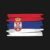cepillo de bandera serbia. bandera nacional vector
