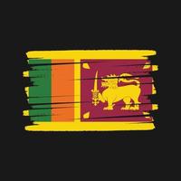 Sri Lanka Flag Brush. National Flag vector