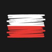 Poland Flag Brush. National Flag vector