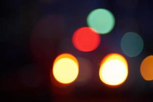 blured treffic street lights photo