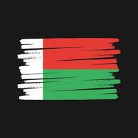 Madagascar Flag Brush. National Flag vector