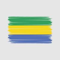 Gabon Flag Brush Strokes. National Flag vector