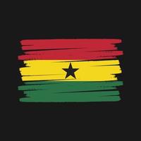 Ghana Flag Brush. National Flag vector