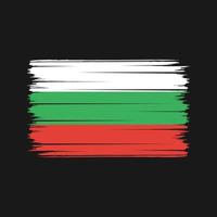 trazos de pincel de bandera de bulgaria. bandera nacional vector