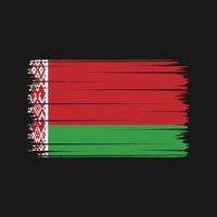 trazos de pincel de la bandera de Bielorrusia. bandera nacional vector