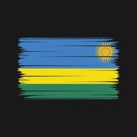 Rwanda Flag Brush Strokes. National Flag vector