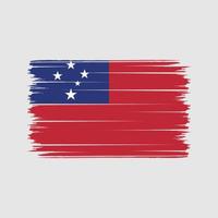 trazos de pincel de bandera de samoa. bandera nacional vector