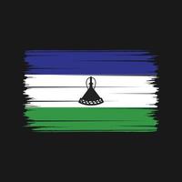 trazos de pincel de bandera de lesotho. bandera nacional vector