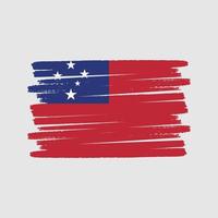 cepillo de bandera de samoa. bandera nacional vector