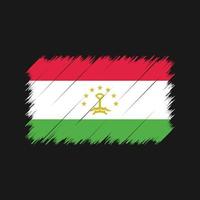 Tajikistan Flag Brush Strokes. National Flag vector