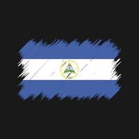 Nicaragua Flag Brush. National Flag vector