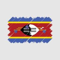 Swaziland Flag Brush. National Flag vector