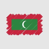 Maldives Flag Brush. National Flag vector