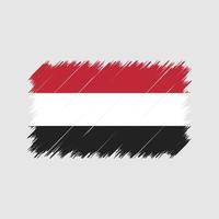 Yemen Flag Brush Strokes. National Flag vector