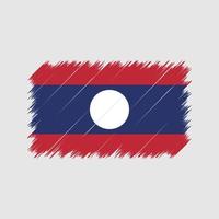 trazos de pincel de la bandera de laos. bandera nacional vector