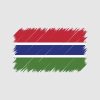 trazos de pincel de bandera de gambia. bandera nacional vector