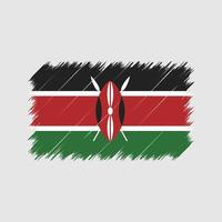 trazos de pincel de la bandera de Kenia. bandera nacional vector
