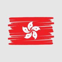 cepillo de bandera de hong kong. bandera nacional vector