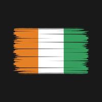 Ivory Coast Flag Brush Strokes. National Flag vector