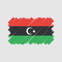 cepillo de bandera de libia. bandera nacional vector