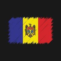 Moldova Flag Brush Strokes. National Flag vector