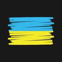 Ukraine Flag Brush. National Flag vector