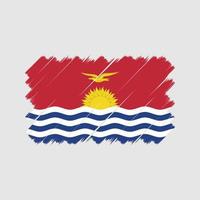 cepillo de bandera de kiribati. bandera nacional vector