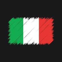 trazos de pincel de bandera de italia. bandera nacional vector