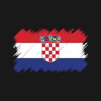 pincel de bandera de croacia. bandera nacional vector