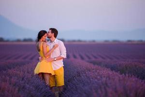 couple in lavender field photo