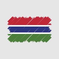 pincel de bandera de gambia. bandera nacional vector