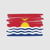 cepillo de bandera de kiribati. bandera nacional vector