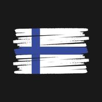 Finland Flag Brush. National Flag vector