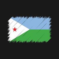 Djibouti Flag Brush Strokes. National Flag vector