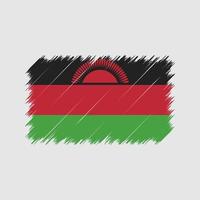 Malawi Flag Brush Strokes. National Flag vector