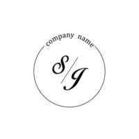 Initial S logo monogram letter minimalist vector