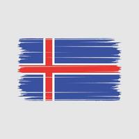 trazos de pincel de bandera de islandia. bandera nacional vector