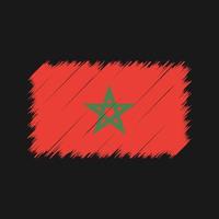 trazos de pincel de bandera de marruecos. bandera nacional vector