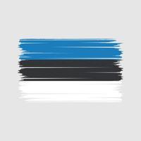trazos de pincel de la bandera de estonia. bandera nacional vector