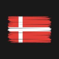 Denmark Flag Brush Strokes. National Flag vector