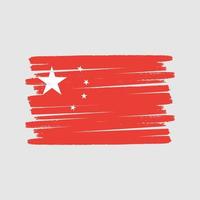 cepillo de bandera china. bandera nacional vector