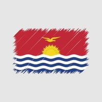 trazos de pincel de bandera de kiribati. bandera nacional vector