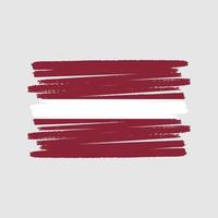 Latvia Flag Brush. National Flag vector