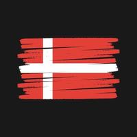 Denmark Flag Brush. National Flag vector