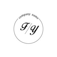 Initial FY logo monogram letter minimalist vector