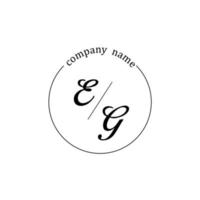 Initial EG logo monogram letter minimalist vector