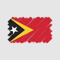 pincel de bandera de timor oriental. bandera nacional vector